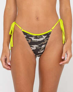 Swimwear: TANK GIRL CHEEKY BIKINI BOTTOM-CAMO