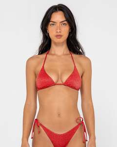 Swimwear: SHIMMY MULTIWAY BIKINI TOP-RED