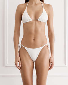 Swimwear: Bianca Kylie Tie Side Pant - White