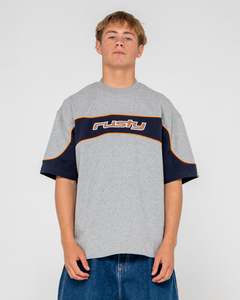 KINETIC SHORT SLEEVE HEAVY TEE - GREY MARLE