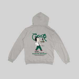 Fleece: CRATE X WILLIE THE WAITER CRATE REMIX HOODIE - GREY