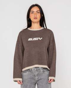 RIDER RELAXED CREW NECK KNIT - PINECONE
