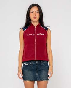 Womens: MR COOL POLAR FLEECE VEST - RED