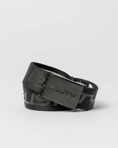 Accessories: FLIP DADDY ELASTIC WEBBING BELT - BLACK
