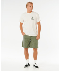 Tees: VAPORCOOL SEARCH STACK TEE - BONE