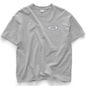 Tees: OVAL SS TEE - GREY HEATHER