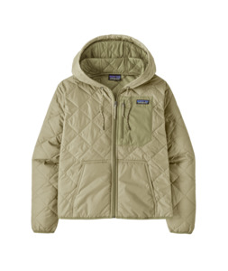 Fleece 1: W's Diamond Quilted Bomber Hoody - Weathered Stone