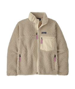 Womens Jackets: W's Classic Retro-X Jkt - Natural w/Light Violet