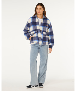 CALA NIGHTS CHECK JACKET - BLUE