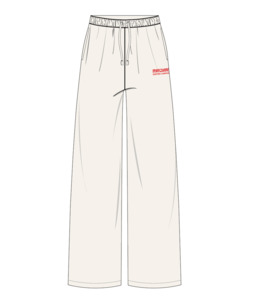 Womens Pants: SURF PUFF WIDE LEG TRACKPANT - CAYENNE