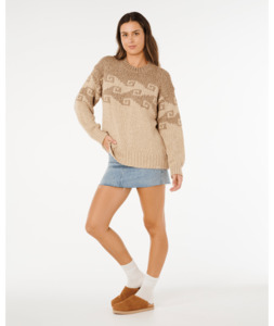 Womens Tops: PACIFIC COAST SWEATER - BROWN