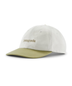 Headwear: Fitz Roy Icon Trad Cap - Text Logo: Birch White w/Gumtree Green