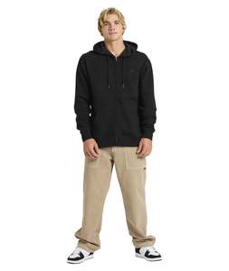 Fleece: SALT WATER ZIP HOOD - BLACK