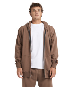 PREMIUM WW ZIP THRU HOOD - MOCHA