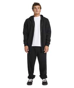 Fleece: PREMIUM WW ZIP THRU HOOD - BLACK