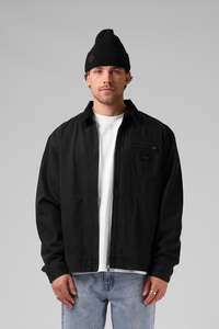 Tops: Workmans Jacket - Black