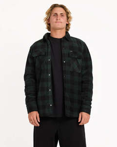 Tops: BOWERED FLEECE LS - SCARAB