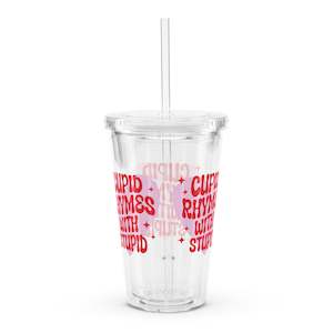 Witches Brew Cups: V-Day - Cupid - Clear plastic tumbler