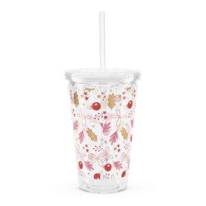 Clear plastic tumbler