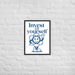 Business Market Must Haves: Framed poster - invest in yourself