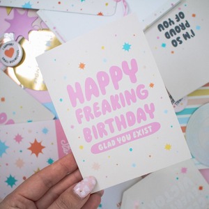 Business Market Must Haves: Happy Freaking Birthday Card