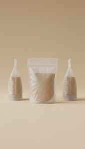 Compostable Clear Stand-Up Pouch Minimal Design