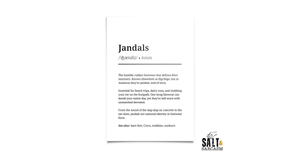 Jandals Definition Print - Stylish Wall Art