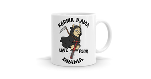 Products: Karma Llama Save Your Drama Mug - Bespoke Mugs