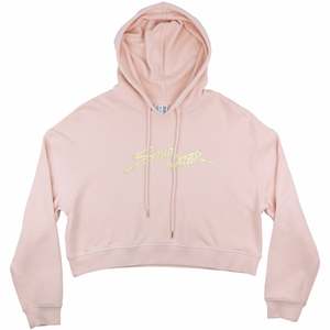 Womens Stick Foil Crop Hoody