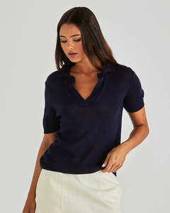 Shirts Tops: Abbie Knit Polo