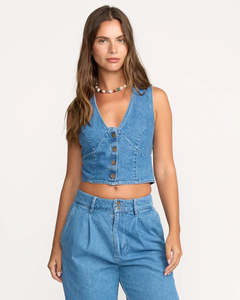 Shirts Tops: Indigo Skies Top