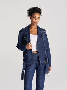 Womens Jacket: Signature Oversized Biker Jacket