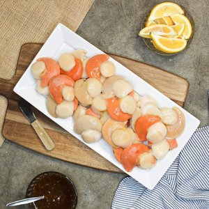 All Fresh Fish — Seafood — Saltwater Seafoods: Large Scallops (Roe-On) 1KG - Saltwater Seafoods NZ