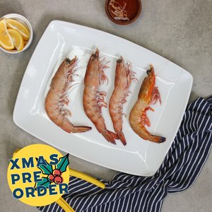 Products: XMAS PRE-ORDER: Whole Raw Australian King Prawn (XXL) - Saltwater Seafoods NZ