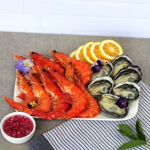 Prawn + Oyster Platter - Small - Saltwater Seafoods NZ