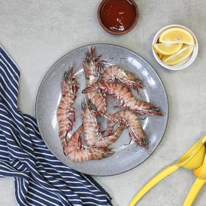 All Fresh Fish — Seafood — Saltwater Seafoods: Whole Raw Australian Tiger Prawn (Medium) - Saltwater Seafoods NZ