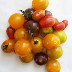 Vegetables: Tomatoes, assortment of outdoor grown baby varieties - 500g