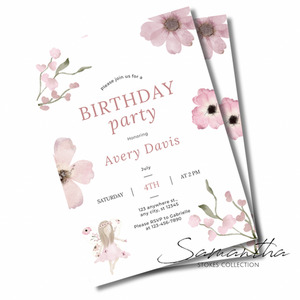 Products: Fairy Garden Invitation - Editable Template samanthastokesbridal