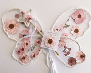 Bundle - Pink Meadow - Fairy wings, wand and clip samanthastokesbridal