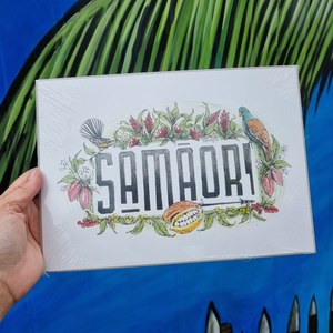 Products: Illustration - Samāori Botanical A4 Eco print - Samaori Coffee