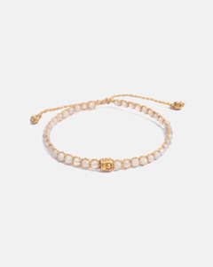 Gemstone Gold: Clear Quartz Bracelet | Gold