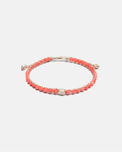 Pink Coral Bracelet | Silver
