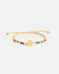 7 Chakras: Mindfulness 7 Chakras Lemon Quartz Bracelet | Gold