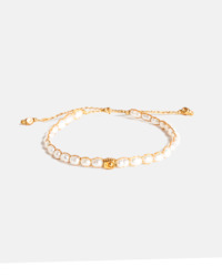 Pearls: Pearl Oval Bracelet | Gold