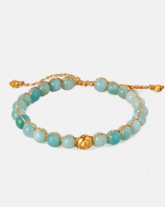 Amazonite 6mm Bracelet | Gold