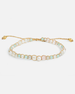 Gem Galaxy: Neptunus Blue Planet  Bracelet | Gold