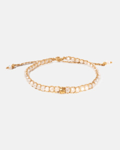 Kids Bracelets: Crystal Glass Kids Nugget  Bracelet | Gold