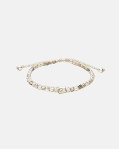 Gemstone Silver: Clear Rutilated Quartz Bracelet | Silver