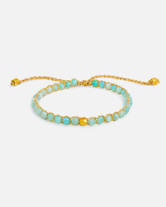 Kids Bracelets: Amazonite Nugget Kids Bracelet | GOLD