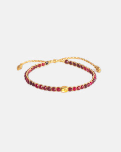 Ruby Bracelet | Gold